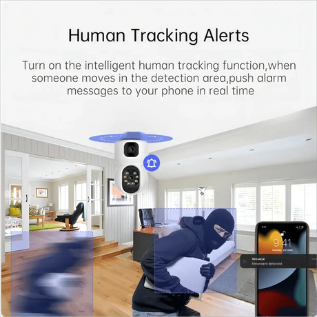 Tuya 8MP Dual Lens WiFi IP Camera - Color Night Vision With Auto Tracking - stepyours.com