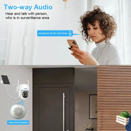 Solar Powered 4MP PTZ IP Security Camera With Night Vision