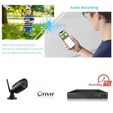 4MP Outdoor WiFi Bullet Security Camera - CamHi CamHipro Compatible Alerts - stepyours.com
