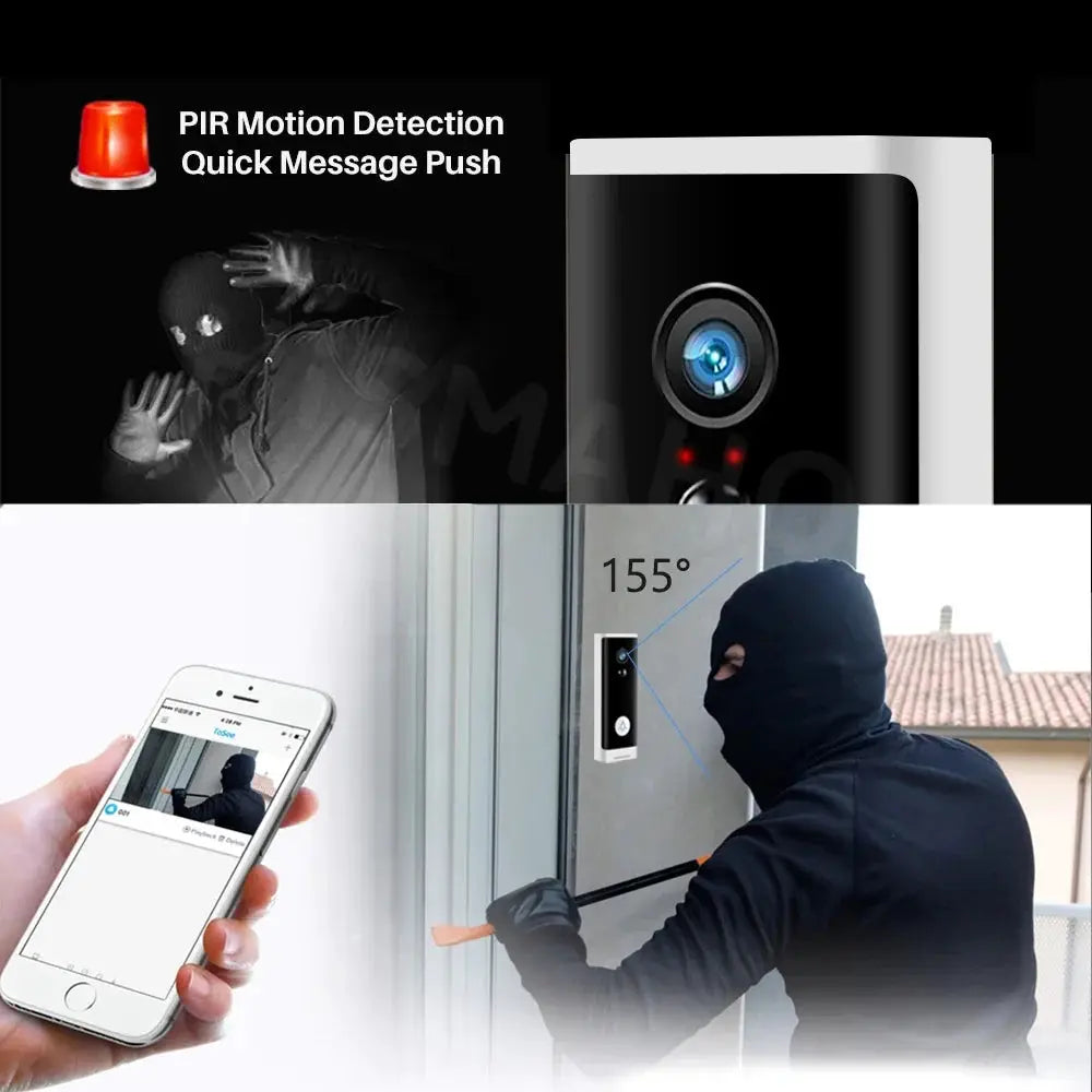 Tuya WIFI Doorbell 1080P Wireless Security Camera DC AC Battery Powered Smart Home Monitor With Alexa Google Door bell Camera by stepyours.com