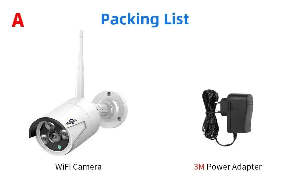 Hiseeu 3/5/8MP Wireless IP Camera - Waterproof 1080P WiFi Bullet for CCTV Kits - stepyours.com