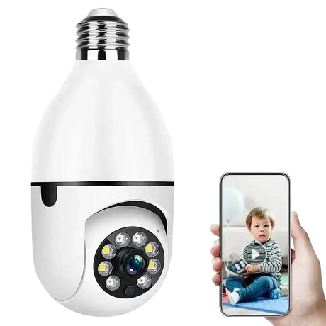 AI Powered Smart Bulb Camera With Color Night Vision Tech
