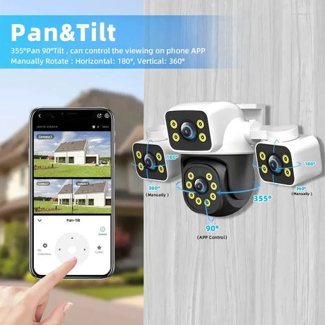 Tuya Smart 15MP 3 Lens AI Outdoor CCTV With Auto Tracking And WiFi Alarm - stepyours.com