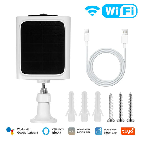 MOES Solar Powered WiFi Security Camera 4MP IP65 Waterproof Alexa Google Home - stepyours.com