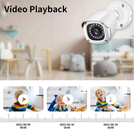 Gadinan 5MP AHD Outdoor Bullet Camera With Wired Coax HD Night Vision - stepyours.com