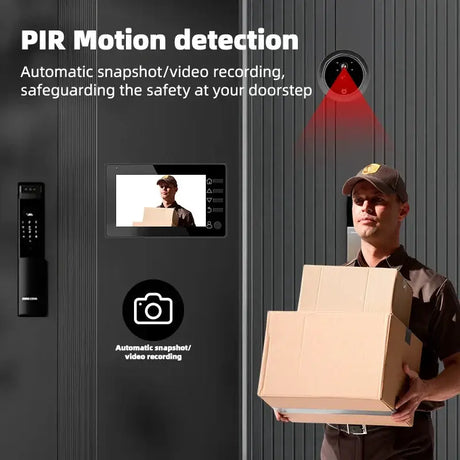 4.3 Inch HD Display Visual Peephole Video Doorbell 145 Degree Angel 1 Megapixel Camera PIR Motion Detection Night Vision Cat Eye by stepyours.com