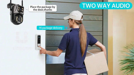 4K 8MP HD WiFi PTZ Camera Outdoor Dual Lens AI Tracking - ESCAPION
