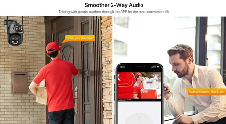 WONSDAR Outdoor WiFi IP Camera - 8x Zoom Triple Lens PTZ With Auto Tracking - stepyours.com