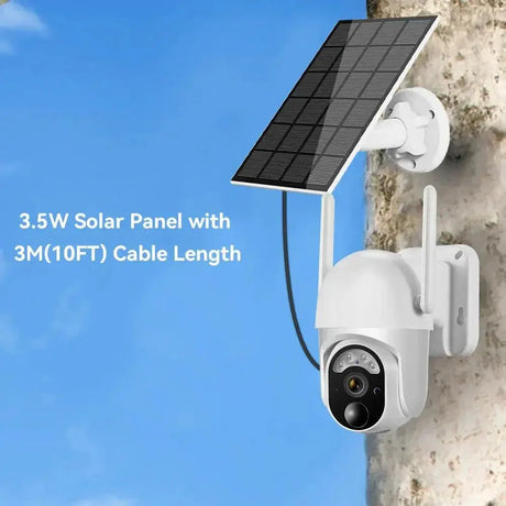 Smart Solar PTZ Outdoor Security Camera With Solar Power