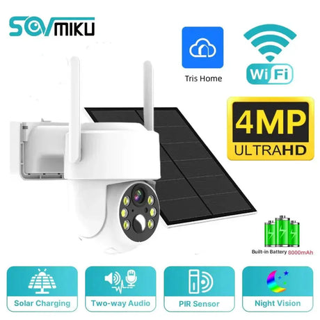 Solar Powered Outdoor Security Camera With Smart Detection
