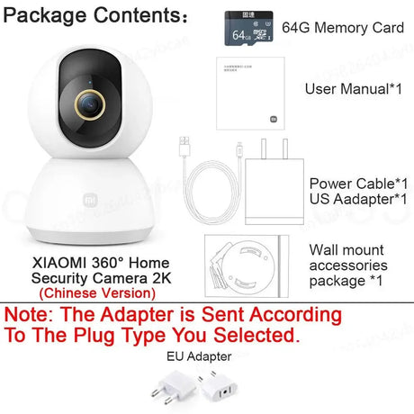 Xiaomi Home Security PTZ 2K Camera Color Night Vision AI Detection Hooks - stepyours.com
