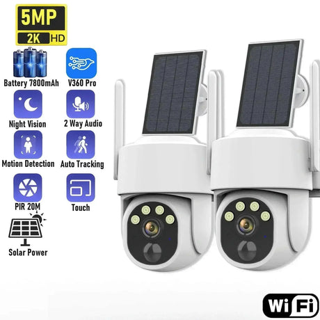 Solar Powered Outdoor Security Camera Advanced Surveillance