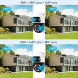 Advanced Dual Lens Outdoor Security Camera Dual Screens