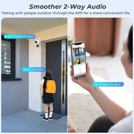 BESDER O-Kam Pro - Dual Screen 4K Outdoor PTZ WiFi Camera With Human Detection by stepyours.com