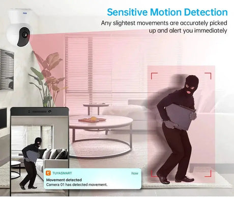 KERUI K259 5MP WiFi Indoor IP Camera With Tuya Smart App AI Tracking - stepyours.com