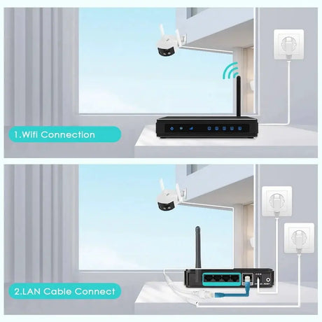 Besder 8MP 4K Dual Lens WiFi IP Camera AI Human Detection Outdoor Security - stepyours.com