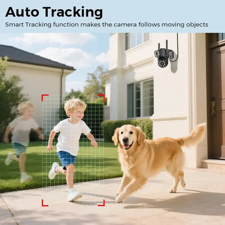 Abuntu Outdoor WiFi Camera - 8MP 4K Dual Lens With AI Human Detection Hooks - stepyours.com