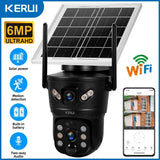 KERUI Outdoor Waterproof Solar Camera 6MP Dual Lens With 4G SIM And WiFi - stepyours.com