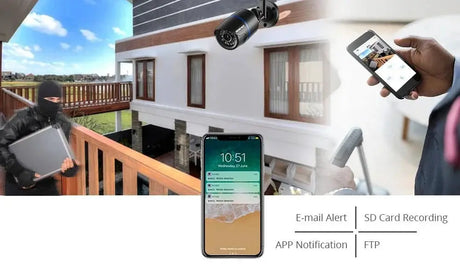 4MP Outdoor WiFi Bullet Security Camera - CamHi CamHipro Compatible Alerts - stepyours.com