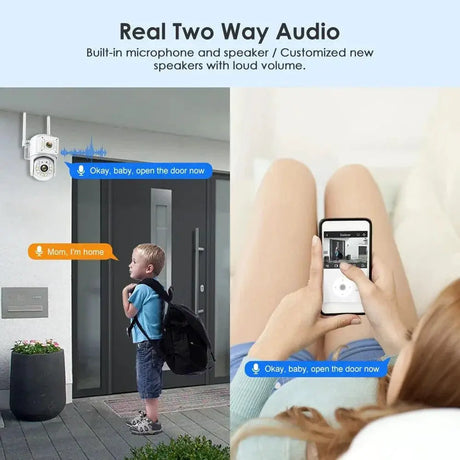 8MP Dual Lens Outdoor Security Camera With Night Vision