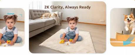 2Pcs Indoor 2K Security Cameras One Touch Call For Home Monitoring - stepyours.com