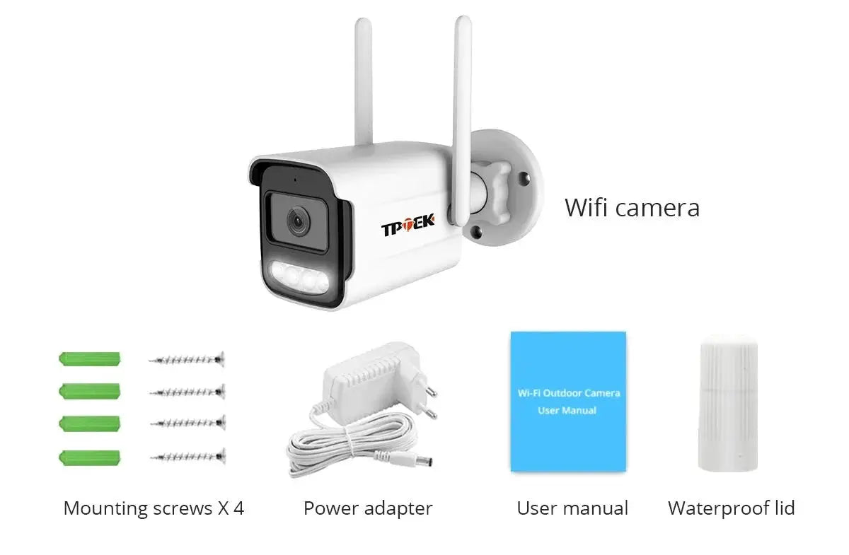 4K 8MP Outdoor WiFi Security Camera - Waterproof Bullet With Night Vision - stepyours.com