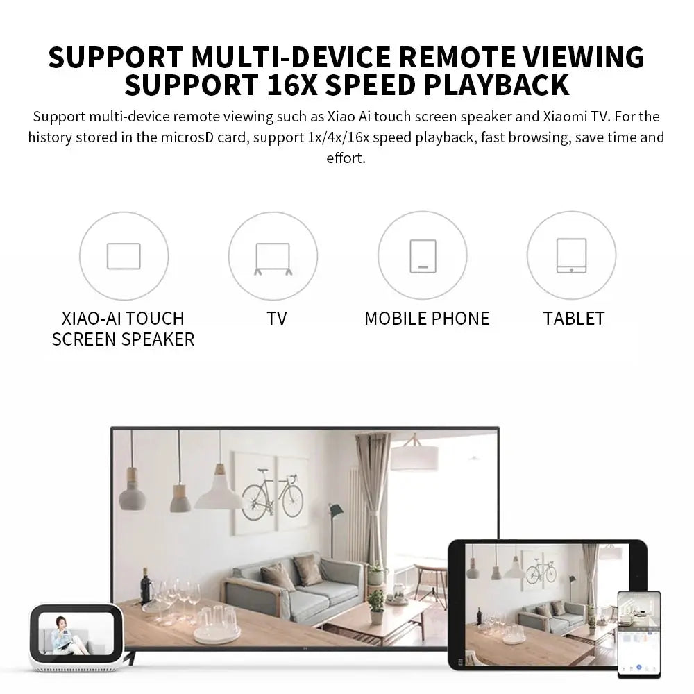 Xiaomi 360 Degree Mi PTZ 2K Security Camera AI Detection Indoor Night Vision by stepyours.com