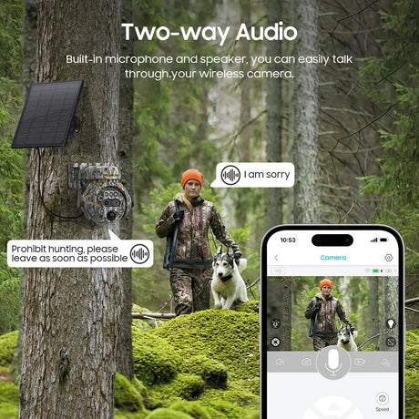 Shiwojia 12X Zoom 4K Solar Camera With Dual Lens 4G 360 Degree View - stepyours.com