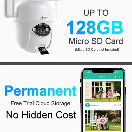 ANRAN Solar Camera Q4 3MP 5MP Outdoor Wireless Battery Security With Solar Power - stepyours.com