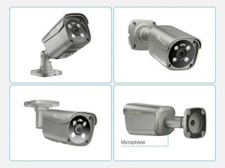 Techage AI PoE 4K Outdoor Security Camera With Two Way Audio For NVR - stepyours.com
