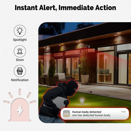 MOES Solar Powered WiFi Security Camera 4MP IP65 Waterproof Alexa Google Home - stepyours.com