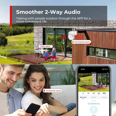 Smart 4MP Wireless Outdoor PTZ Camera With AI Auto Tracking Night Vision - stepyours.com