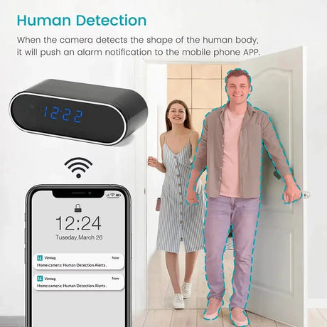 1080P FHD remote viewing camera supports WiFi 2.4G motion detection, infrared night vision, home wireless Mini Camera by stepyours.com