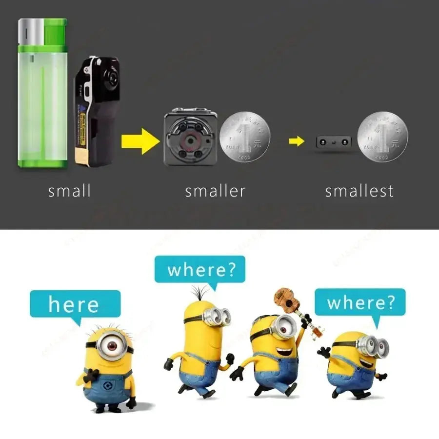 Smallest 1080P HD Mini Camera WIFI Smart Home IP Remote View Small Camcorder Built-in Battery Night Vision Invisible Espia Cam by stepyours.com