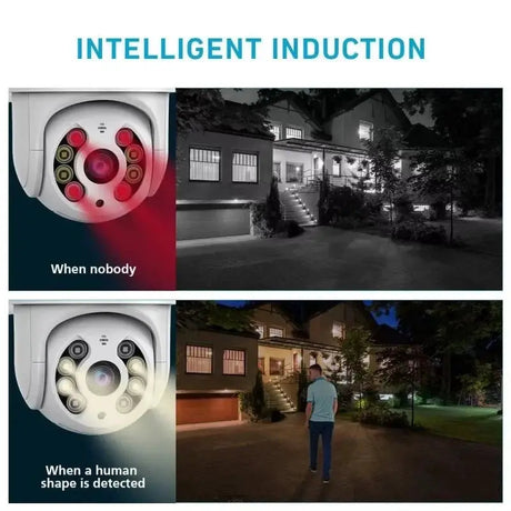 8MP 4K PTZ Camera AI Auto Tracking Color Night Vision Outdoor WiFi IP Cam - stepyours.com