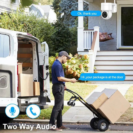Advanced Solar Powered WiFi PTZ Security Camera Night Vision
