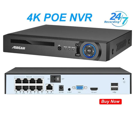 ASECAM 8MP 4K PTZ IP Camera Outdoor - AI Face Detection PoE Security Camera - stepyours.com