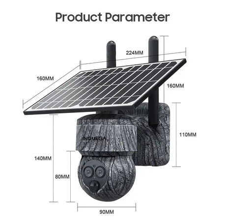 INQMEGA 8MP 4G SIM Card WiFi Solar Camera Outdoor Security