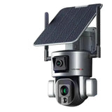 Solar Security Camera Dual Lens Tech Outdoor Surveillance