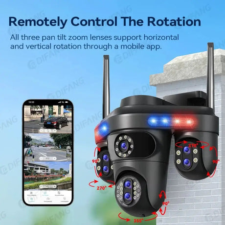 Difang 5MP WiFi IP Camera Outdoor PTZ 10x Zoom Auto Tracking CCTV - stepyours.com