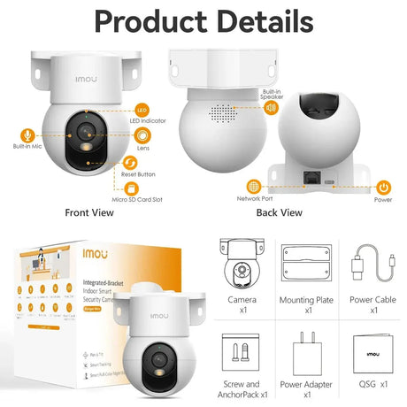 IMOU Ranger Mini 3/5MP IP Camera - 360 Degree Coverage With Smart Detection - stepyours.com
