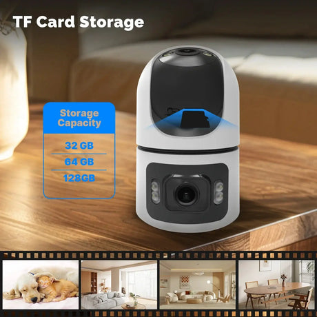 Moes Tuya WiFi 4MP Dual Lens Indoor Cam With Night Vision Motion Two Way Audio - stepyours.com