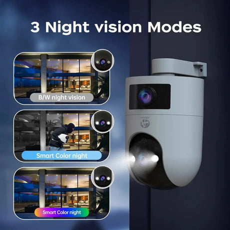 JOOAN 4K Outdoor 5G Wifi Surveillance Camera Dual Lens Auto Tracking PTZ CCTV - stepyours.com