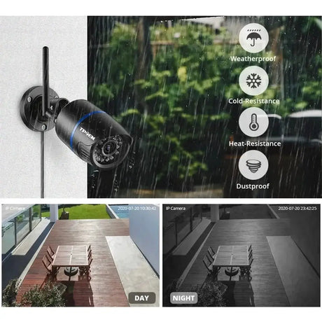 4MP Outdoor WiFi Bullet Security Camera - CamHi CamHipro Compatible Alerts - stepyours.com