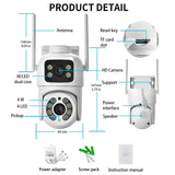 4MP Outdoor IP66 Dual Lens WiFi PTZ Camera With Smart Motion Detection - stepyours.com