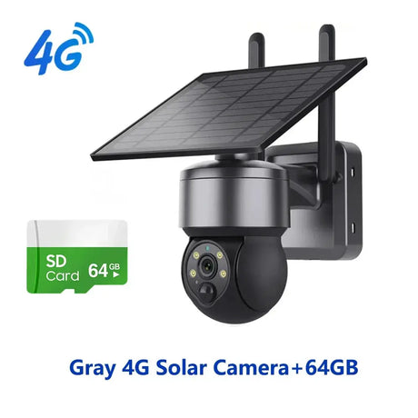 Shiwojia Wifi Wireless PTZ Solar Camera 4G SIM Outdoor 4MP