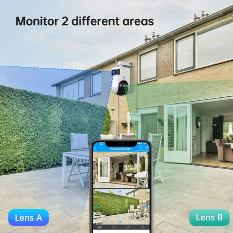 JOOAN 4K Outdoor 5G Wifi Surveillance Camera Dual Lens Auto Tracking PTZ CCTV - stepyours.com