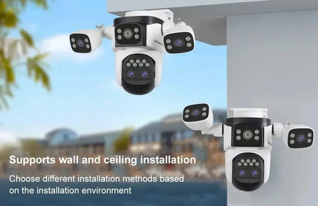 LS VISION 20MP Outdoor WiFi Security Camera With 4 Lenses 10X Zoom Auto Tracking - stepyours.com