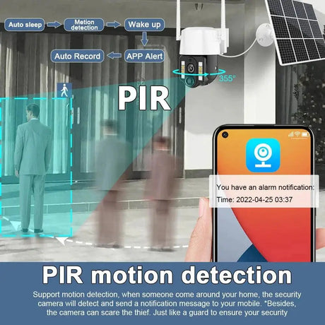 Solar CCTV Camera Advanced Humanoid Detection Night Vision