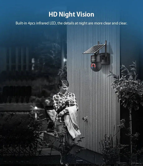 INQMEGA Mini Wifi HD Solar Camera Mobile Tracking Cam